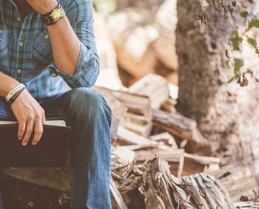 man praying